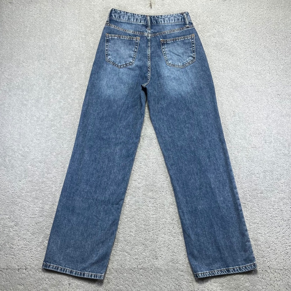 OAT New York Jeans Womens 4/27 Cloud Luxe High Rise Wide Leg Blue Medium Wash - Picture 5 of 12